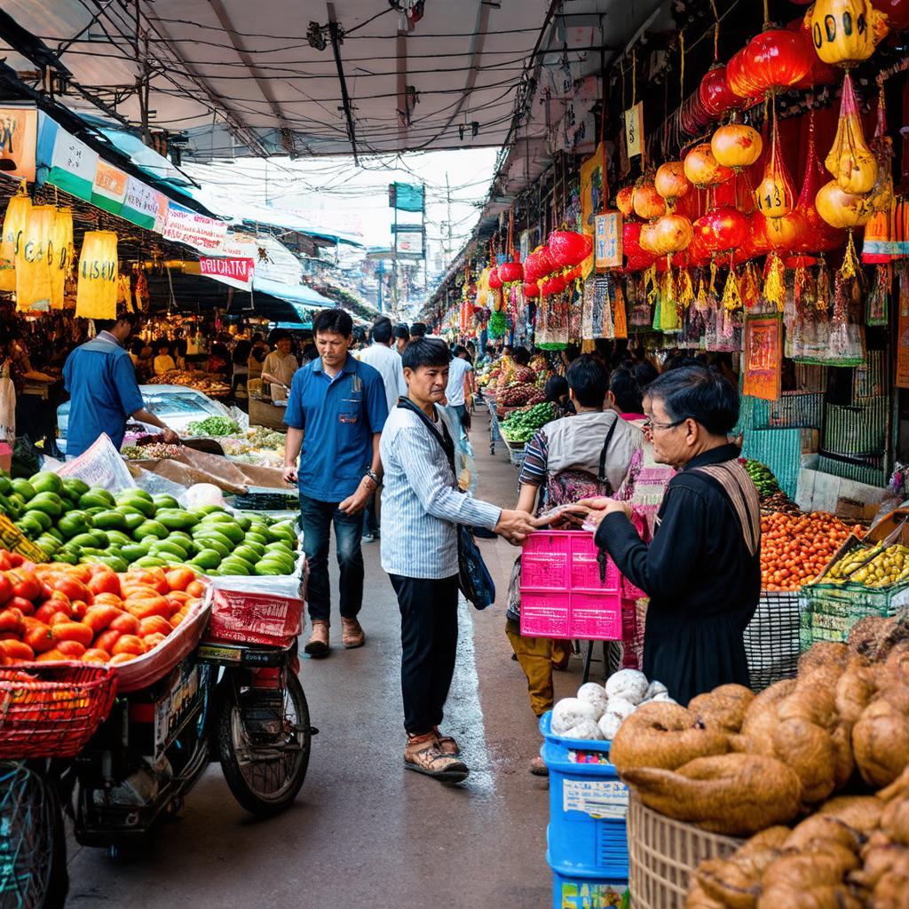 Hình ảnh thể hiện nhịp sống, sự tương tác hoặc một hoạt động đặc trưng tại Chợ Liên Ấp 123, Bình Chánh