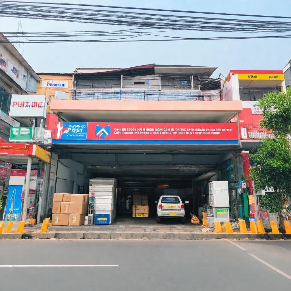 Minh họa các loại dịch vụ gửi hàng phổ biến có sẵn tại Bưu điện Phú Chánh đường Tạo Lực 2