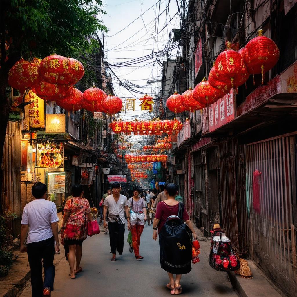 Quang cảnh sầm uất của khu vực Hàng Mã hoặc Phố Cổ gần địa chỉ 12A Lý Nam Đế, Hoàn Kiếm.
