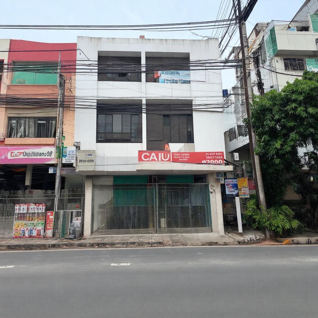 Một góc chụp hiển thị sự đa dạng tiện ích gần Đường 800A Cầu Giấy, có thể là cửa hàng tiện lợi hoặc văn phòng