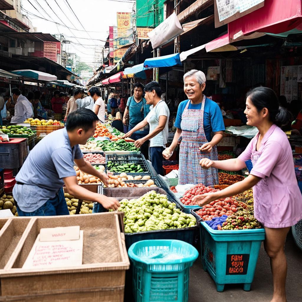 Không khí đời sống và văn hóa cộng đồng tại chợ Tân Quy Quận 7 TP HCM