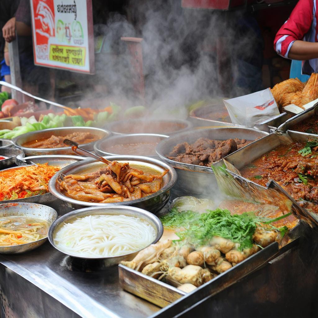 Những món ăn vặt hấp dẫn tại các quầy ẩm thực Chợ Hòa Lạc Thạch Thất Hà Nội