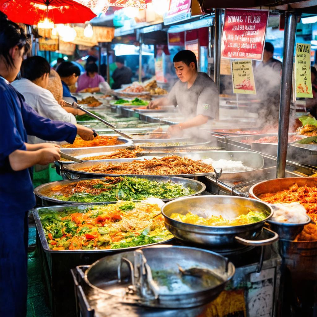 Các quầy hàng ẩm thực đường phố hấp dẫn tại Chợ Phú Lâm, Ba Hom, quận 6