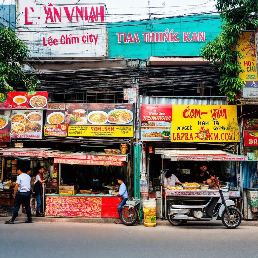 Minh hoa da dang am thuc tren duong Le Van Thinh voi nhieu loai hinh quan an