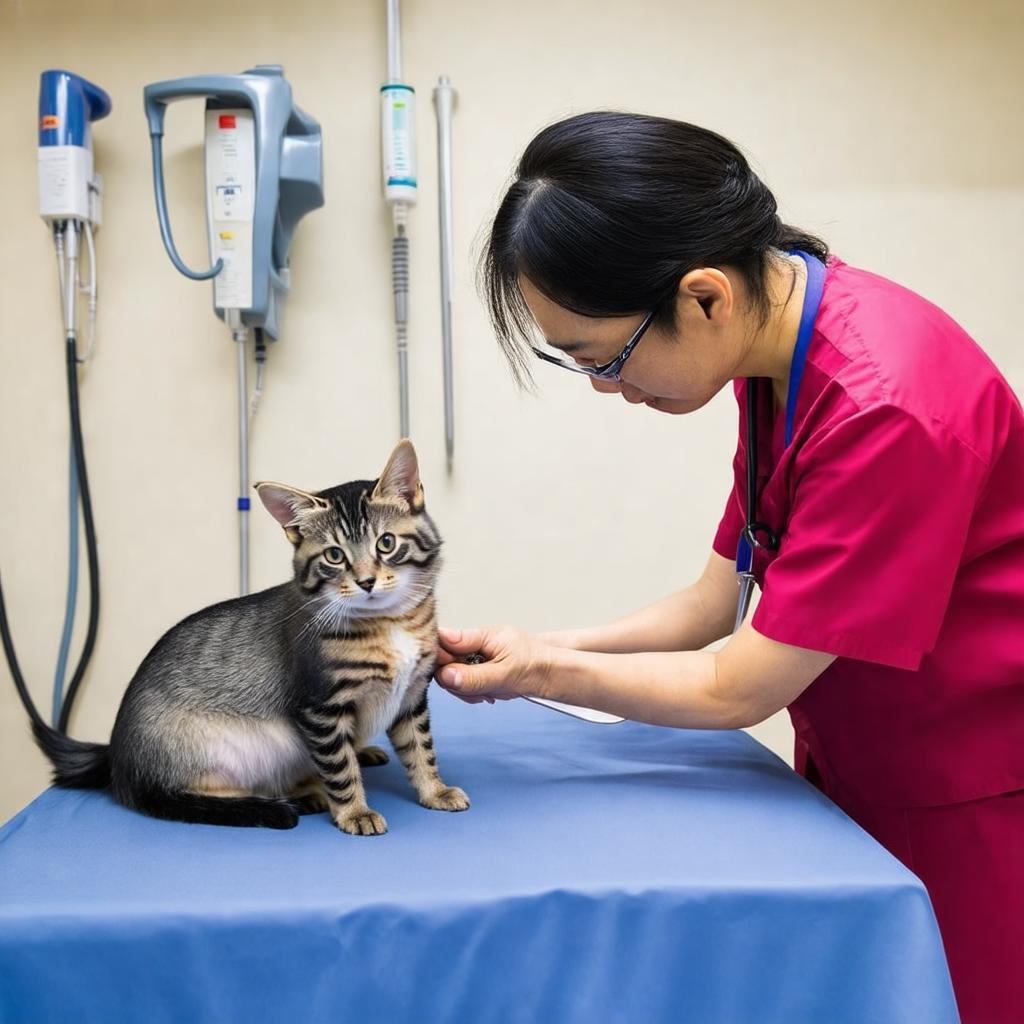 Bác sĩ tại Petzone Quận 4 tận tâm chăm sóc và khám bệnh cho chó mèo cưng