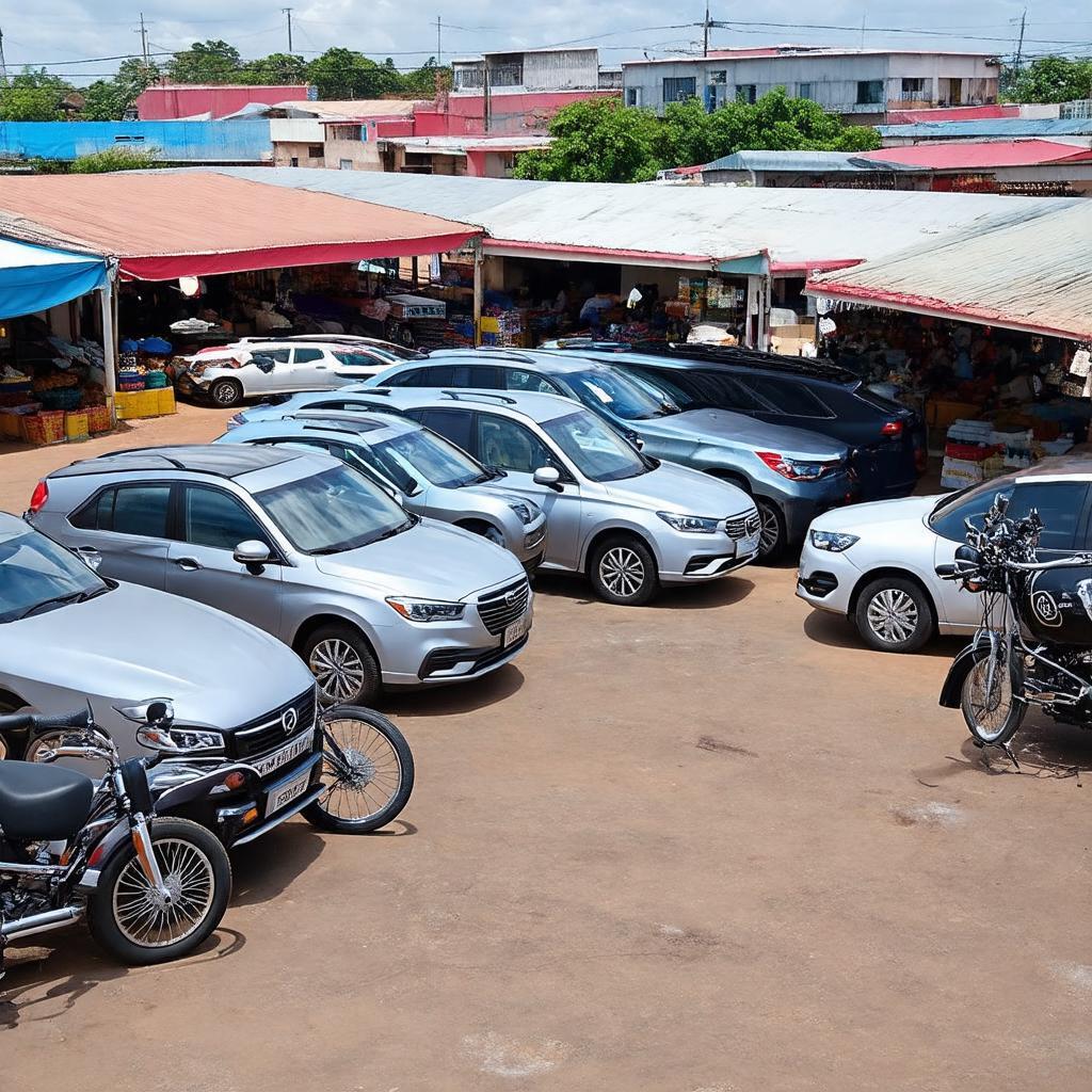 Bãi đỗ xe rộng rãi, có tổ chức dành cho ô tô và xe máy