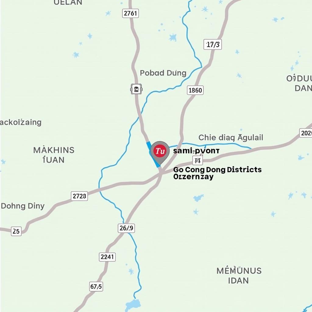 Bản đồ chỉ đường đến trụ sở Công an huyện Gò Công Đông, Tiền Giang giúp người dân dễ dàng tìm đường