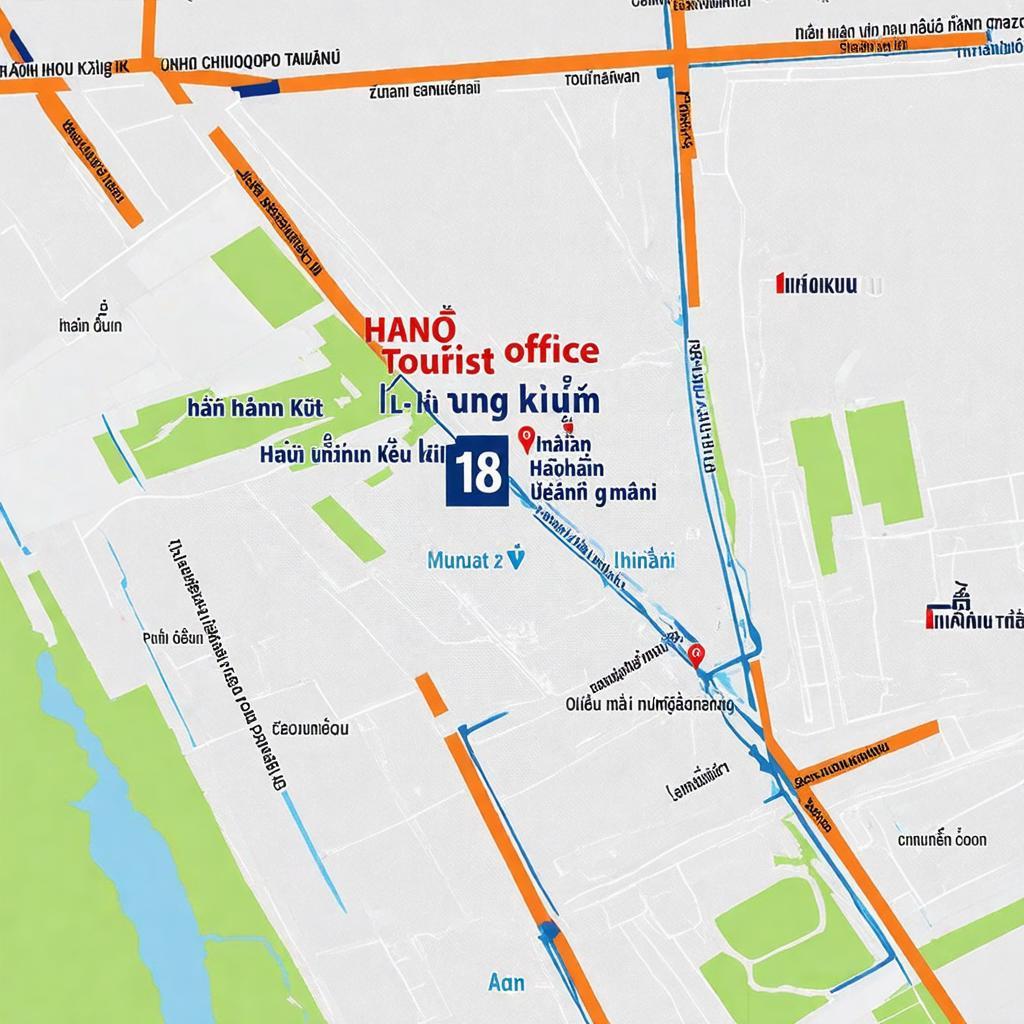Bản đồ chi tiết hướng dẫn đường đi đến trụ sở Hanoi Tourist 18 Lý Thường Kiệt Hoàn Kiếm