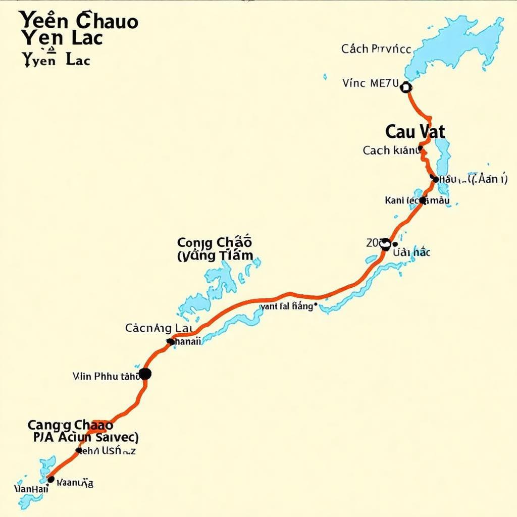 Minh hoa ban do khu vuc Yen Lac Vĩnh Phúc, dong khung vi tri Cong chao, Cau Vat, Cách Động Tâm giup tim duong