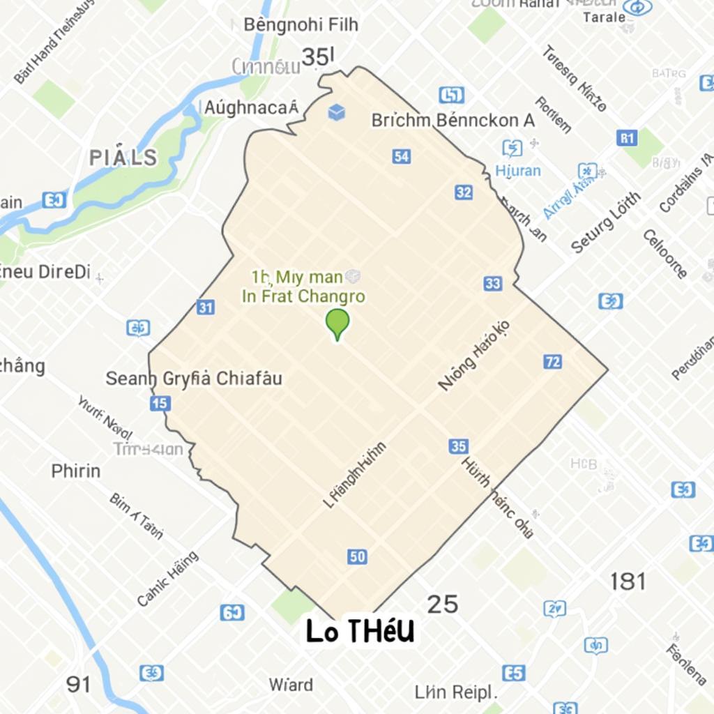 Bản đồ hiển thị khu vực Lô Thiêu trong Phường Bình Hưng Hoà A, Quận Bình Tân, Hồ Chí Minh