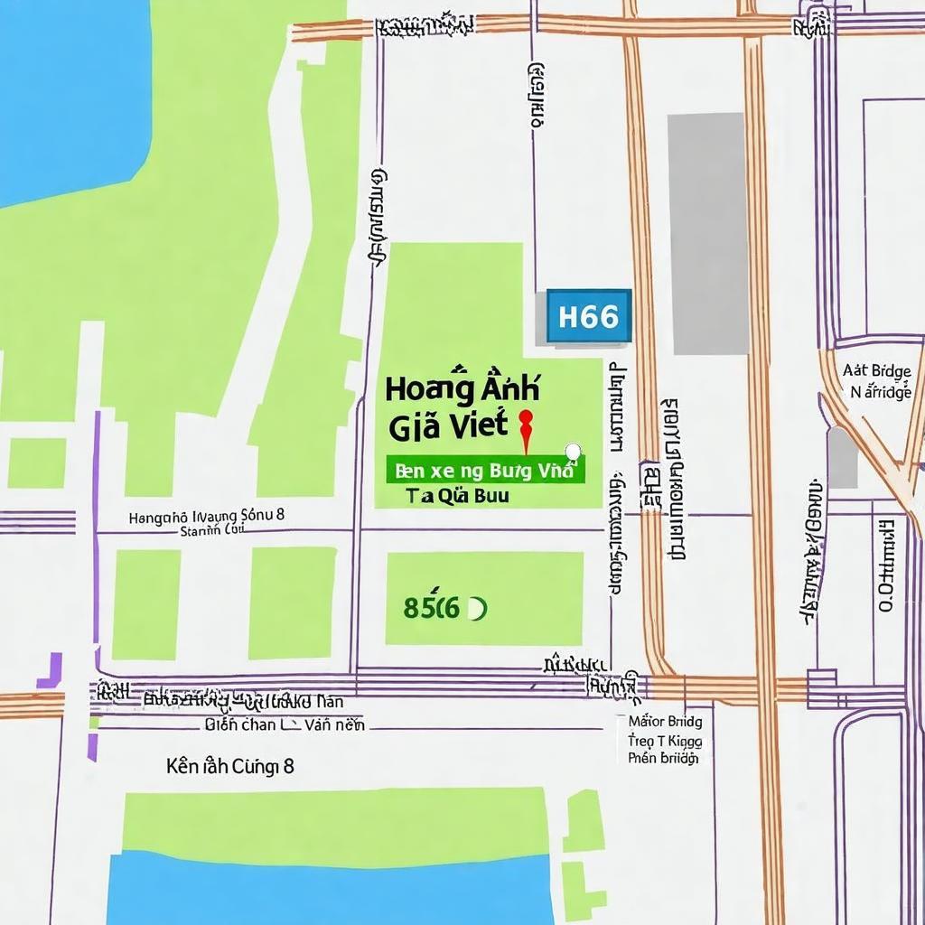 Bản đồ hiển thị vị trí chung cư Hoàng Anh Gia Việt 856 Tạ Quang Bửu gần Bến xe Quận 8.