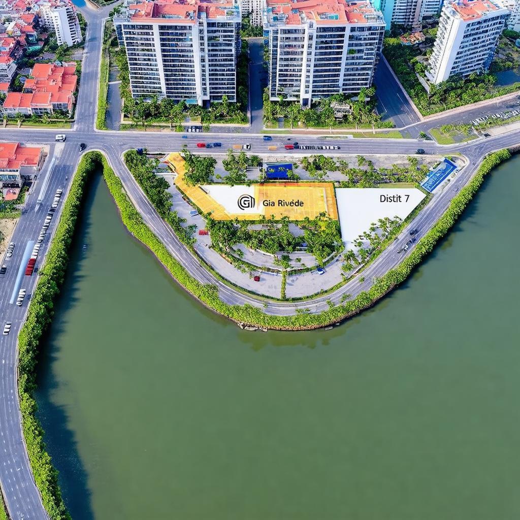 Bản đồ hiển thị vị trí chiến lược và kết nối giao thông thuận tiện của Chung cư An Gia Riverside Quận 7
