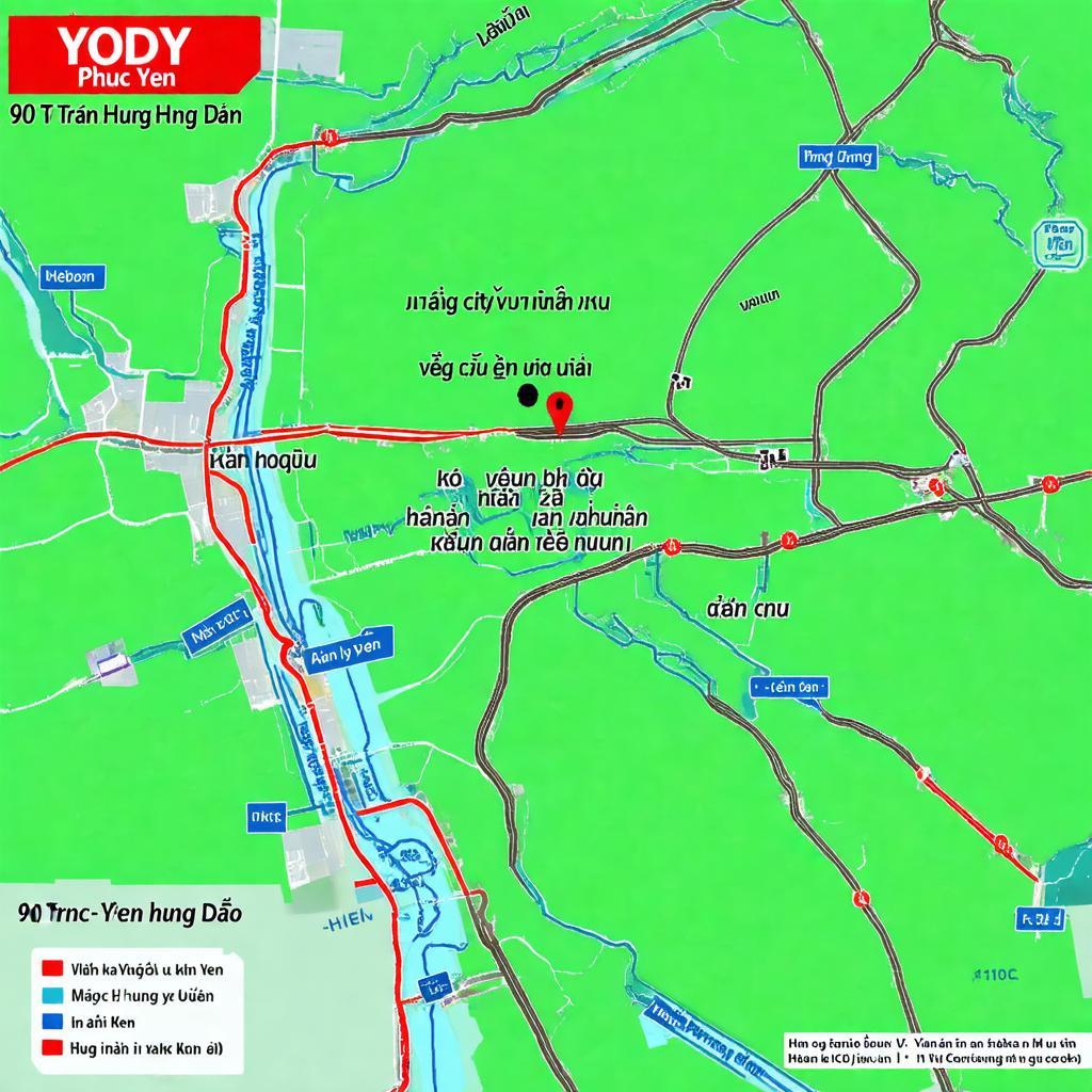 Ban do chi duong den Yody Phuc Yen 90 Tran Hung Dao Phuc Yen Vinh Phuc