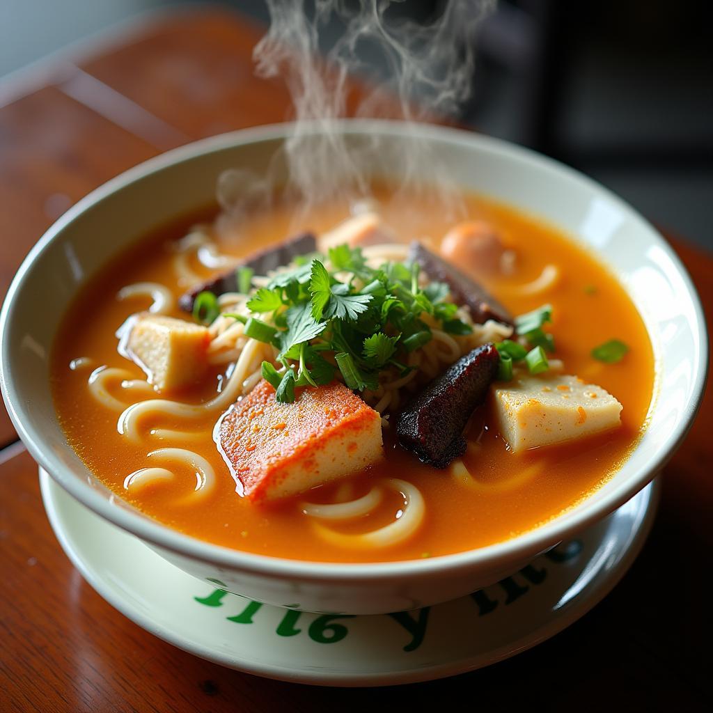 Tô bánh canh cua Bà Ba đầy đặn với nước dùng sánh, cua tươi, chả, huyết, giò heo