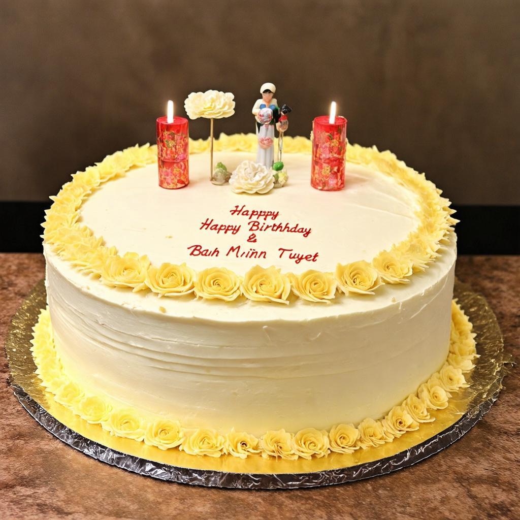 Chiec banh kem tuoi vui phu hop voi cac dip le dac biet, mang den niem vui va khoanh khac ngot ngao