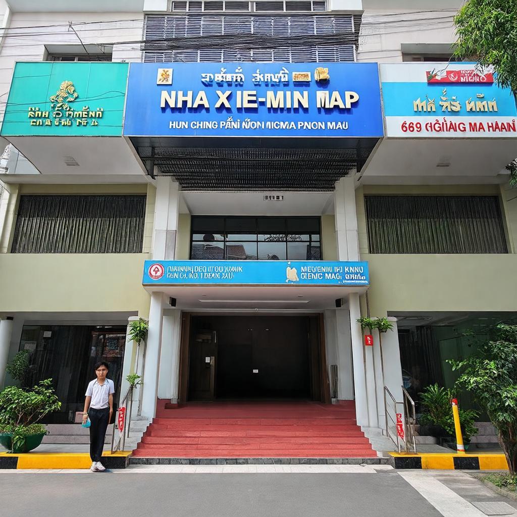 Mặt tiền Nhà Xe Minh Mập địa chỉ 699 Giải Phóng Hoàng Mai Hà Nội