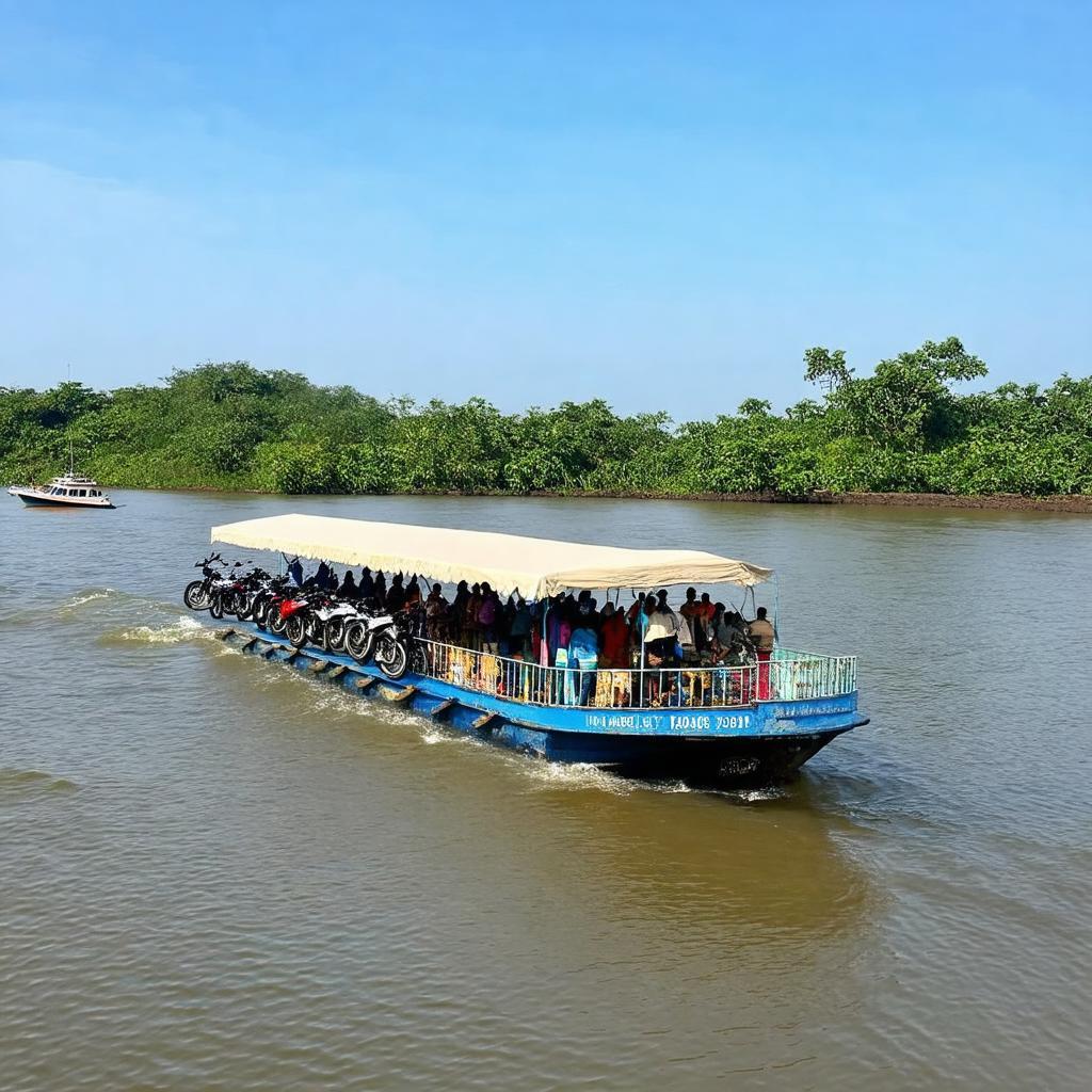 Bến phà Tân Long kết nối với đảo Cồn Tân Long, cửa ngõ du lịch miệt vườn Tiền Giang