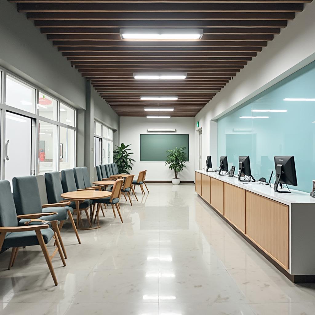 Không gian quầy giao dịch bên trong Điện Lực TP Thanh Hoá tại 84 Bà Triệu