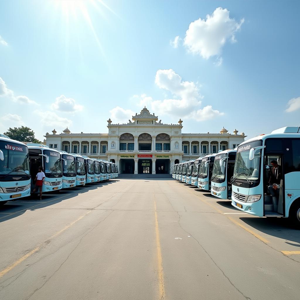 Toàn cảnh Bến xe Lệ Thủy Liên Thủy Quảng Bình, trung tâm giao thông quan trọng của huyện
