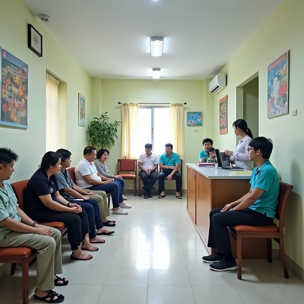 Bệnh nhân chờ khám tại khu vực tiếp đón Phòng khám Hương Sơn Quy Nhơn