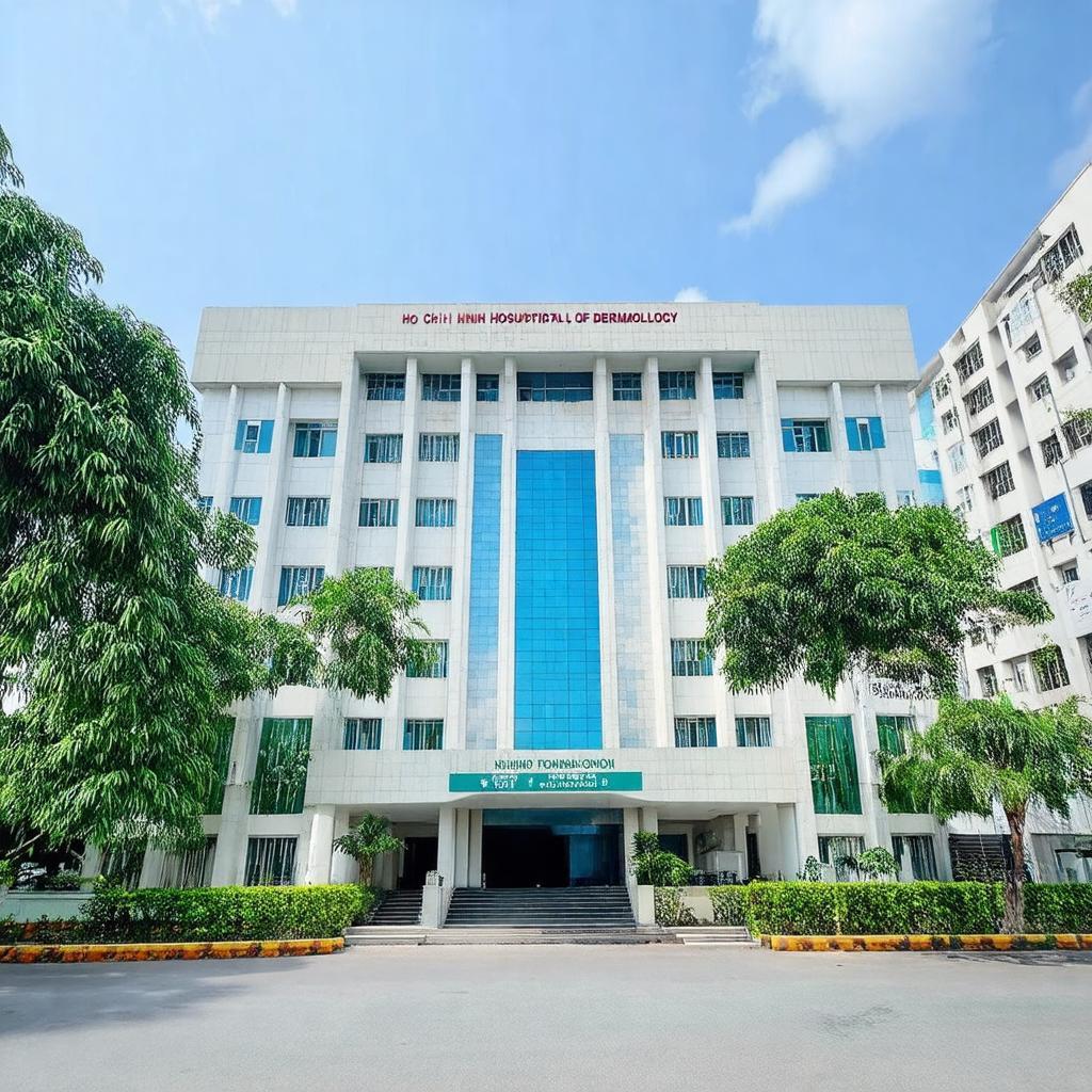 Toàn cảnh Bệnh viện Da Liễu TP.HCM tại địa chỉ 2 Nguyễn Thông, Quận 3