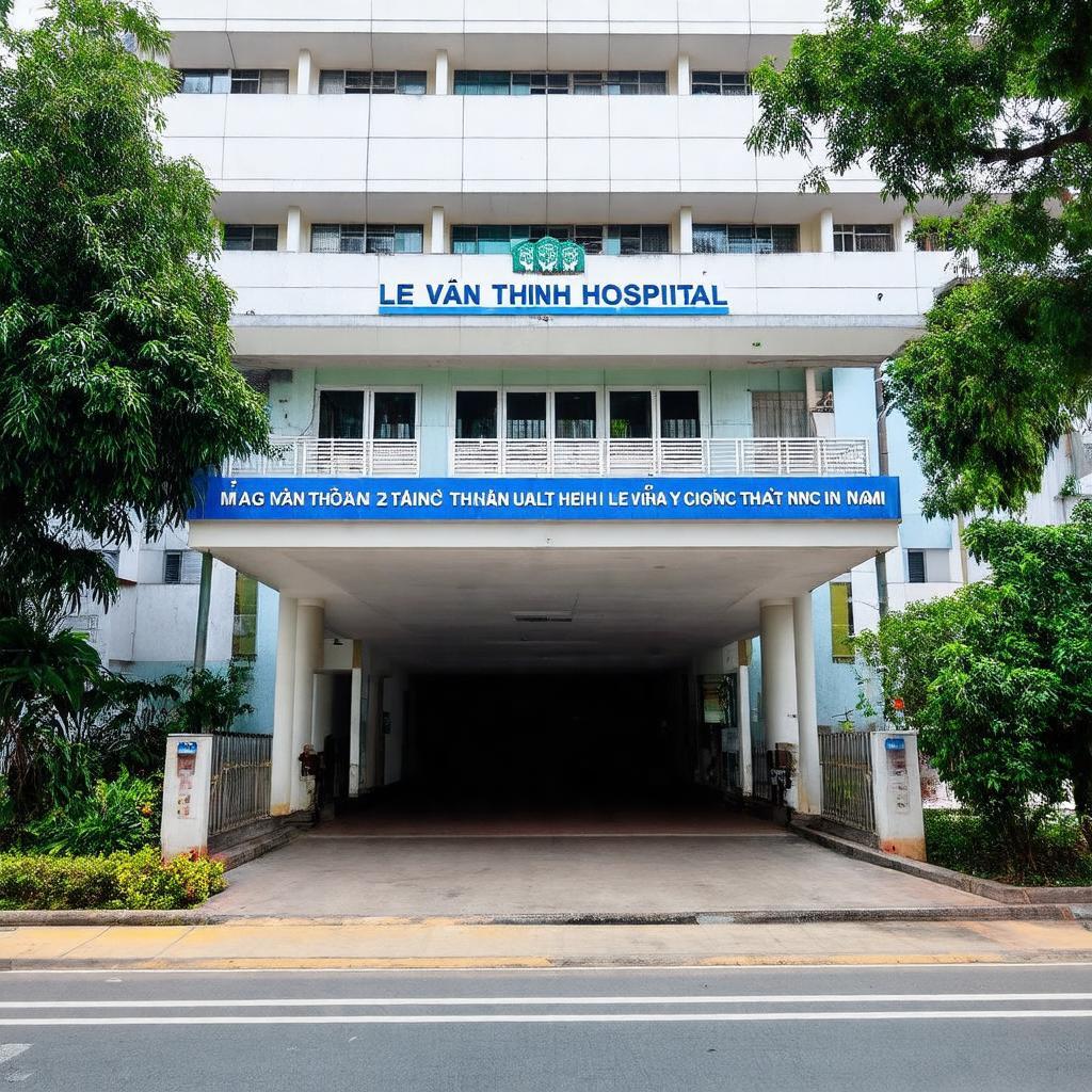 Hình ảnh mặt tiền Bệnh viện Lê Văn Thịnh (trước đây là Quận 2) trên đường Lê Văn Thịnh, TP Thủ Đức, nhìn từ ngoài vào.