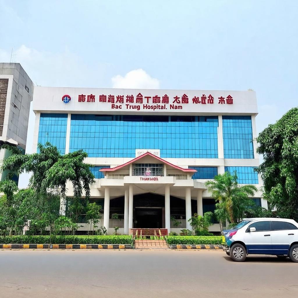 Ngoại cảnh Bệnh viện Mắt Bắc Trung Nam tại thành phố Thanh Hóa.
