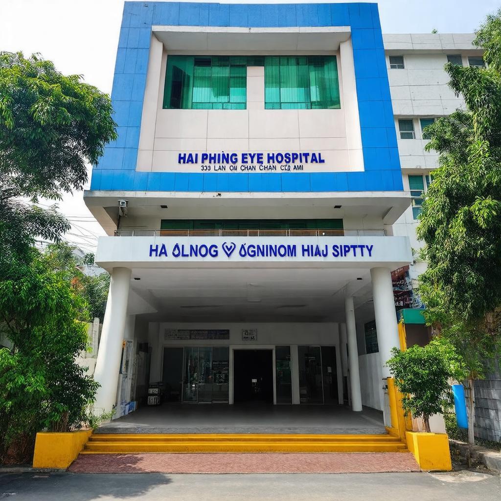Benh vien Mat Hai Phong tai dia chi 383 Lan Ong, mat tien toa nha kham chua benh