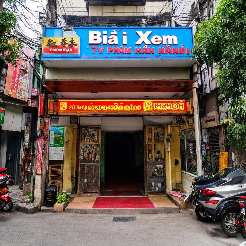 Bia Hải Xồm 7 Vũ Phạm Hàm Hà Nội, biển hiệu quán nhậu truyền thống