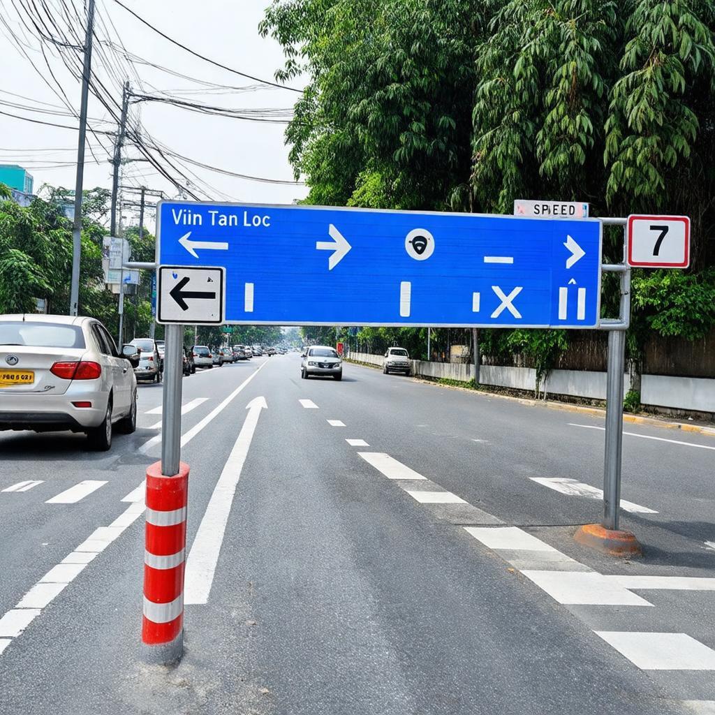 Bien bao chi dan giao thong gan nga tu vinh loc duong so bay binh tan