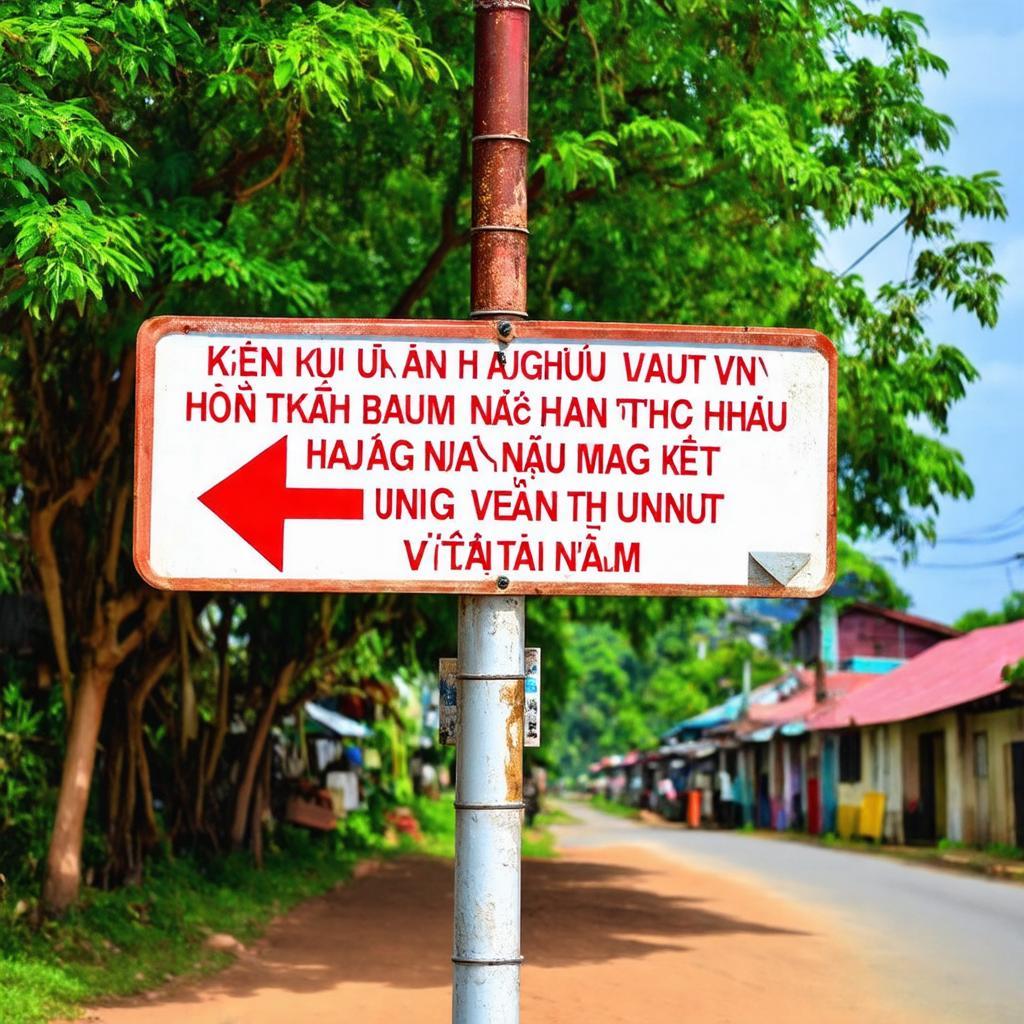 Biển hiệu Chợ Mỹ Hòa 1 Cái Răng dẫn đường đến khu chợ