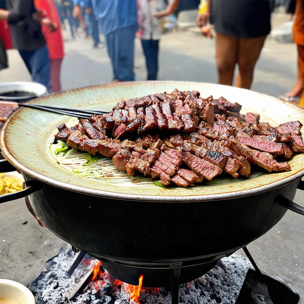 Mon bo nuong dac sac tai Bo Nuong Pho Ung Van Khiem Binh Thanh