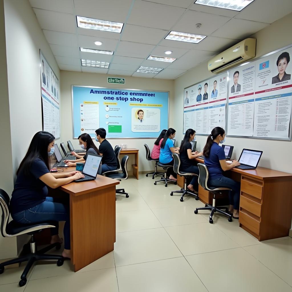 Hoạt động tại Bộ phận Một cửa UBND Phường Mỹ Đình 2 giúp bạn hiểu rõ quy trình làm việc