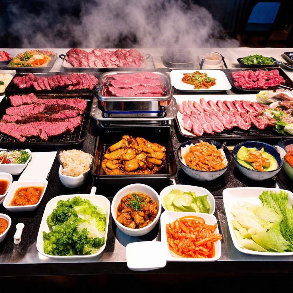 Bữa ăn buffet nướng thịt bò, thịt heo, hải sản chuẩn vị Hàn Quốc tại King BBQ