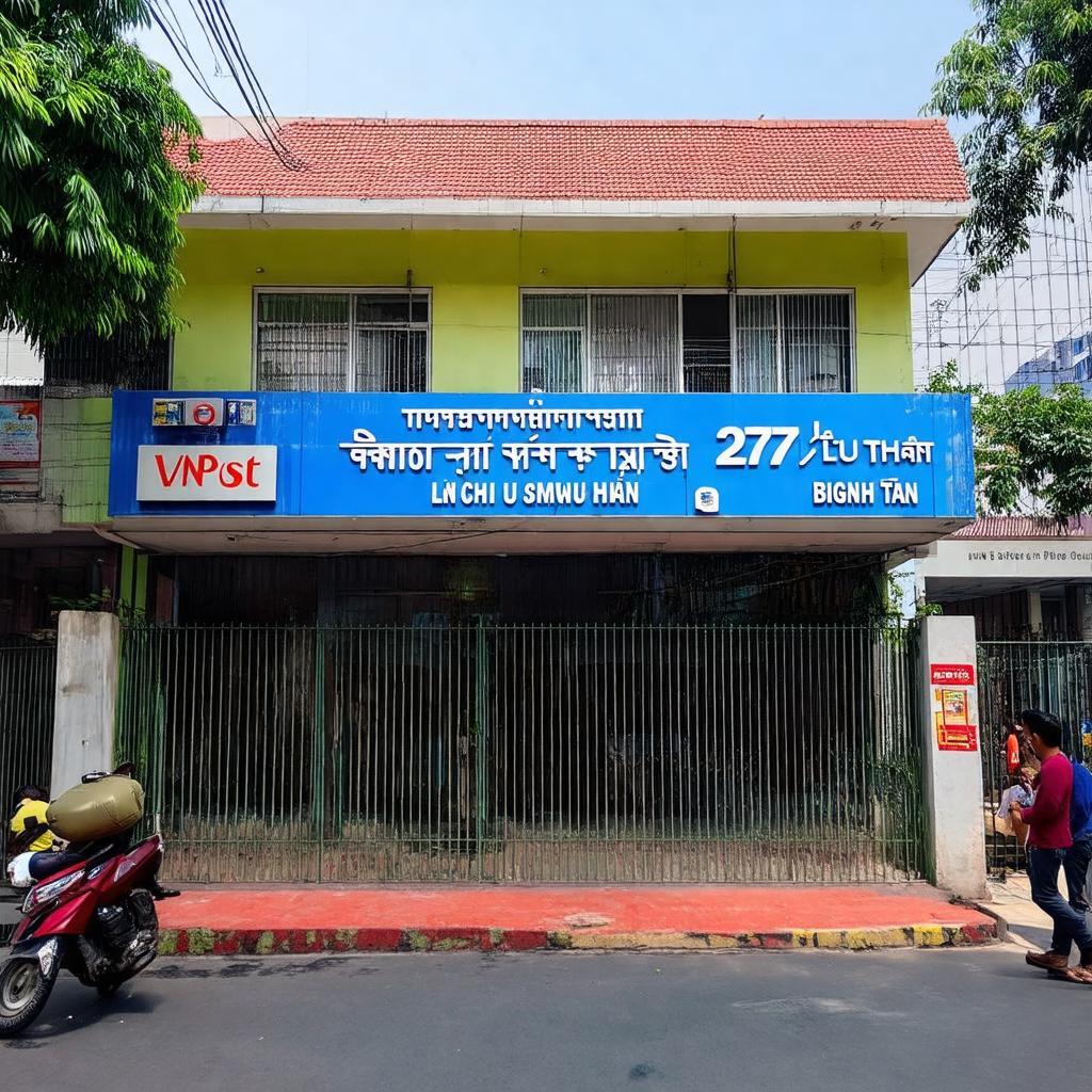 Mặt tiền Bưu điện Ba Hom tại 27 Lò Thế, Tân Tạo, Bình Tân