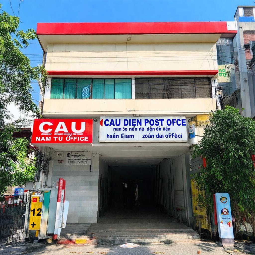Mặt tiền Bưu điện Cầu Diễn tại Hồ Tùng Mậu, Nam Từ Liêm, Hà Nội