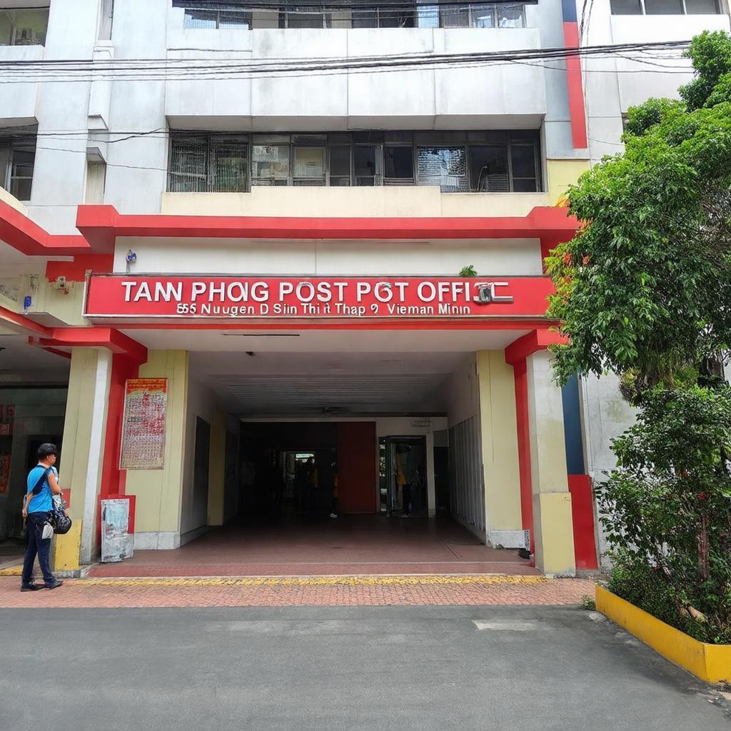 Hinh anh ben ngoai Buu dien Tan Phong so 565 Nguyen Thi Thap quan 7 TP HCM