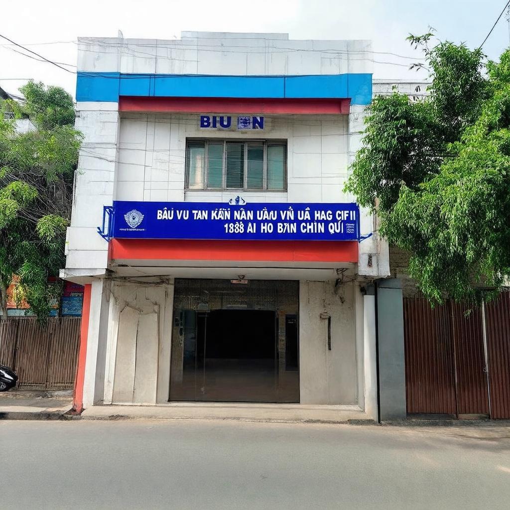 Hình ảnh mặt tiền Bưu điện Thạnh Đa 138A Bình Quới, Bình Thạnh với biển hiệu rõ ràng