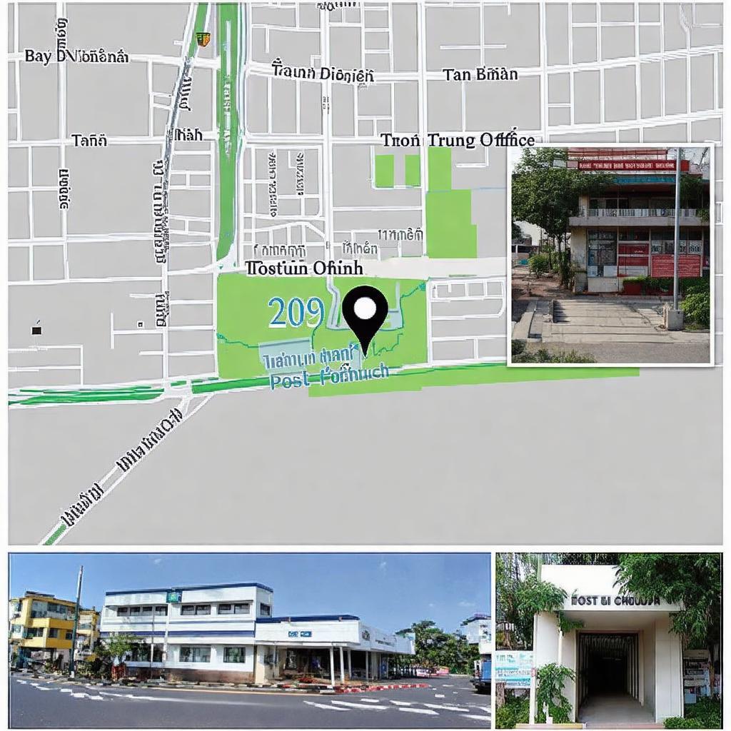 Bản đồ chỉ đường đến Bưu điện Trường Chinh tại địa chỉ 209 Trường Chinh, quận Tân Bình
