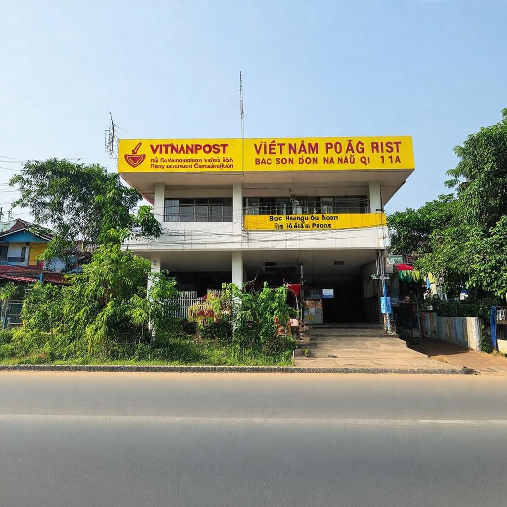 Hình ảnh bưu điện xã Bắc Sơn nằm sát quốc lộ 1A tại Trảng Bom Đồng Nai.