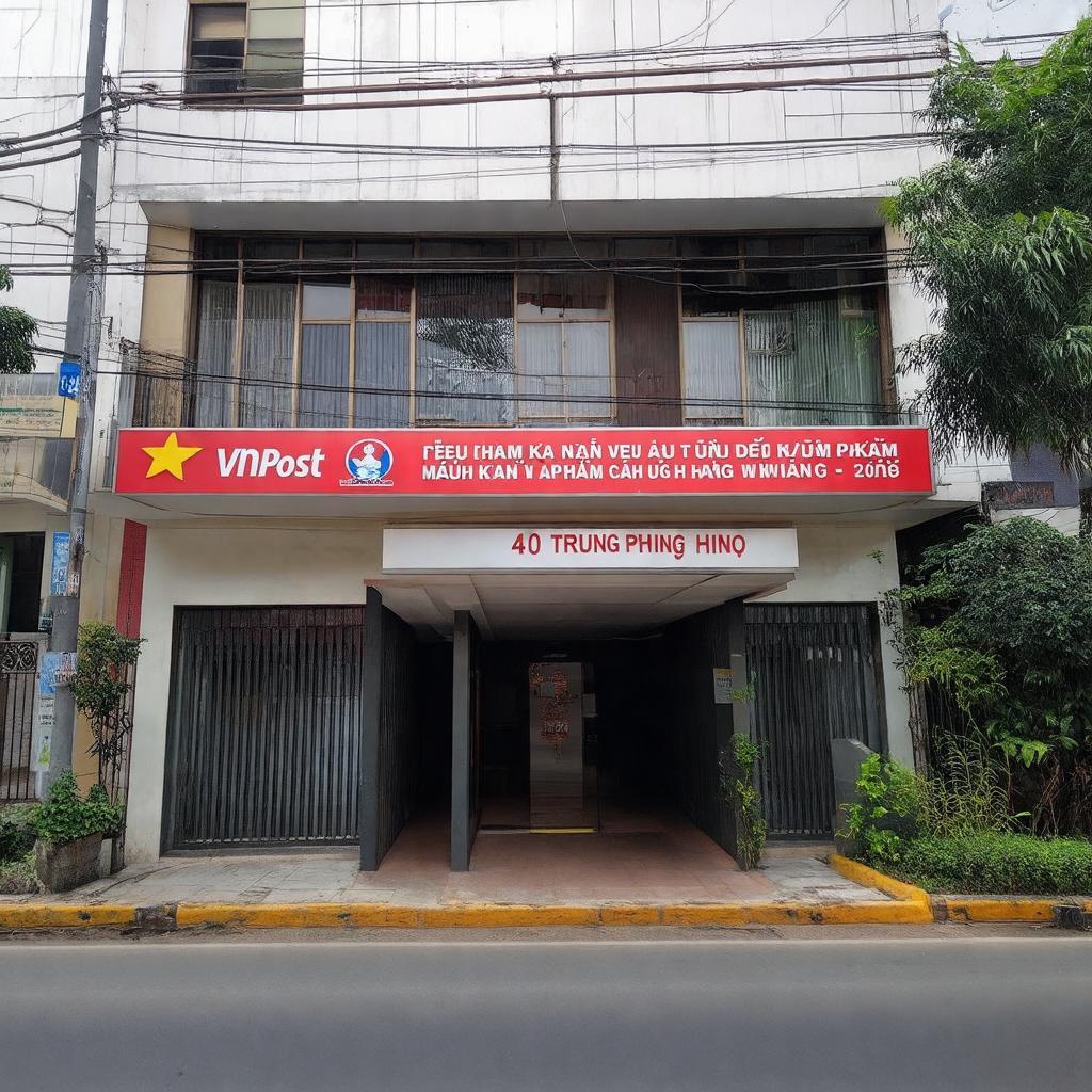 Hình ảnh bưu điện Xã Đàn tại số 40 Trung Phụng, Đống Đa, Hà Nội.