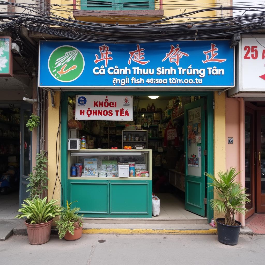 Mặt tiền cửa hàng Cá Cảnh Thuỷ Sinh Trung Tín tại 718 Trường Chinh, Quận Tân Bình, TP.HCM