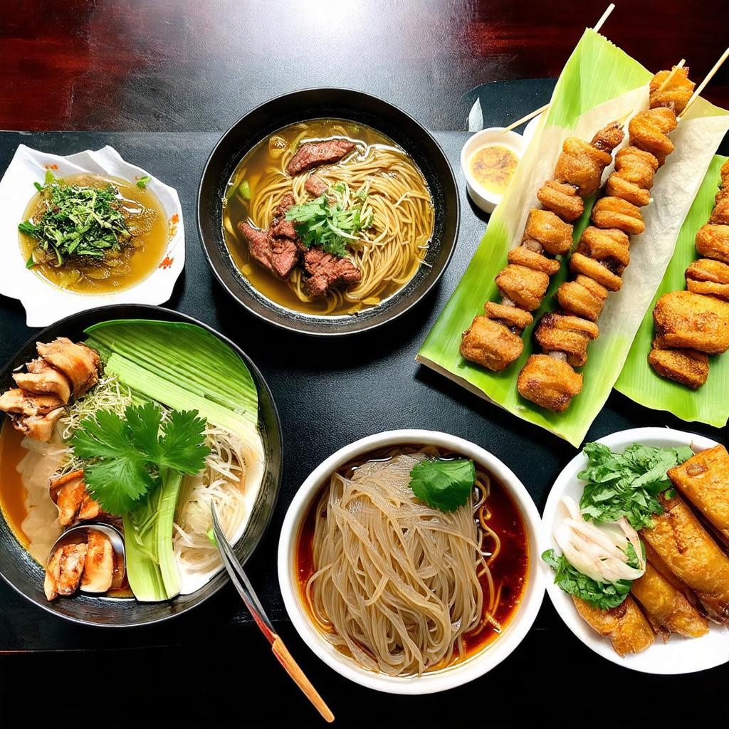 Cac mon an dac trung Hue: bun bo, nem lui, banh beo, nam, loc duoc bay bien dep mat
