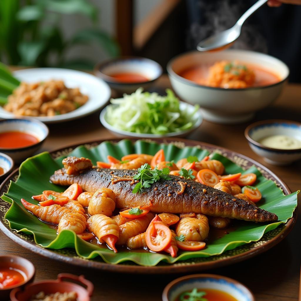 Cac mon dac san mien Tay noi bat tai nha hang Diem Hen Sai Gon Binh Thanh