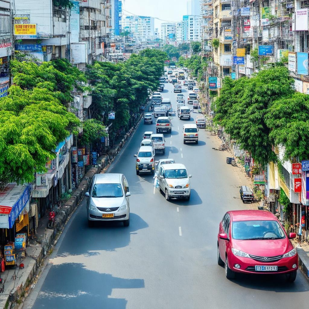 Cảnh quan các tuyến đường chính sầm uất kết nối trực tiếp Vòng xoay Mũi Tàu Quận 6.