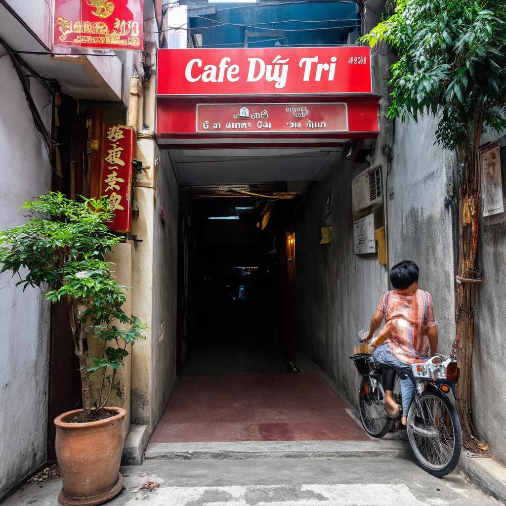 Lối vào Café Duy Trì 43A Phố Yên Phụ Tây Hồ Hà Nội cổ kính