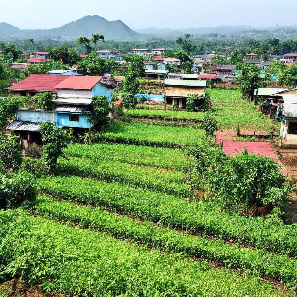 Khung cảnh yên bình tại khu vực Dốc Lập Mê Linh Vĩnh Phúc và đời sống người dân bình dị