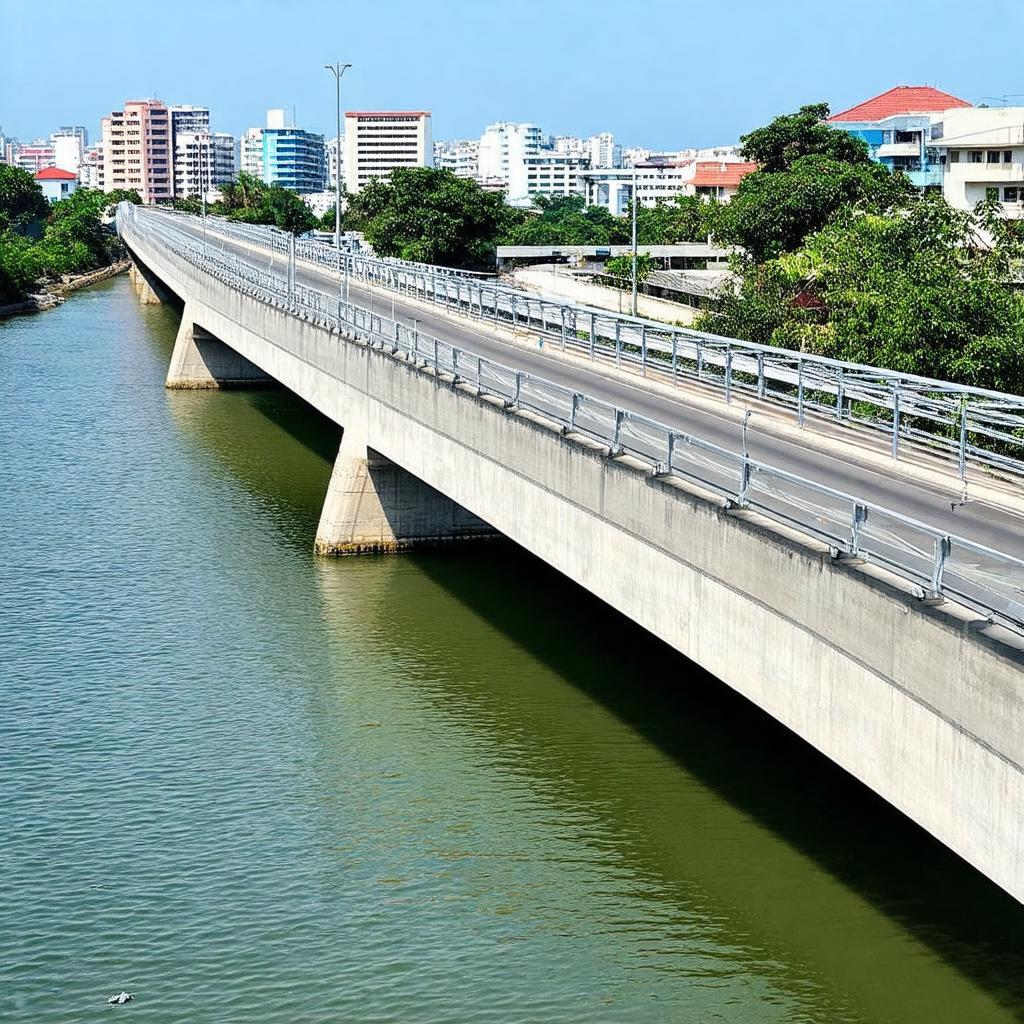 Hình ảnh Cầu Bến Lội tại Phan Thiết, một công trình giao thông quan trọng kết nối các khu vực.