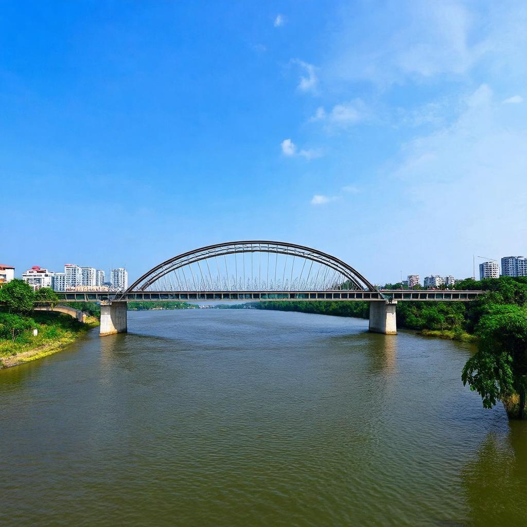 Toàn cảnh Cầu Bửu Hòa bắc qua sông Đồng Nai, kết nối Bửu Hòa và Hiệp Hòa, Biên Hòa.