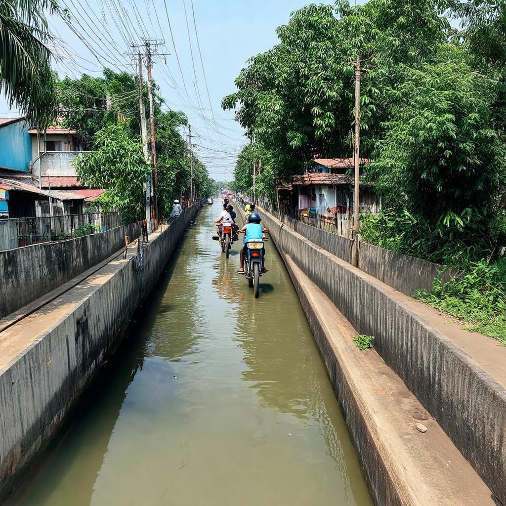 Hinh anh cau Cai Son tai phuong An Binh, quan Ninh Kieu, Can Tho, noi ket noi giao thong dia phuong